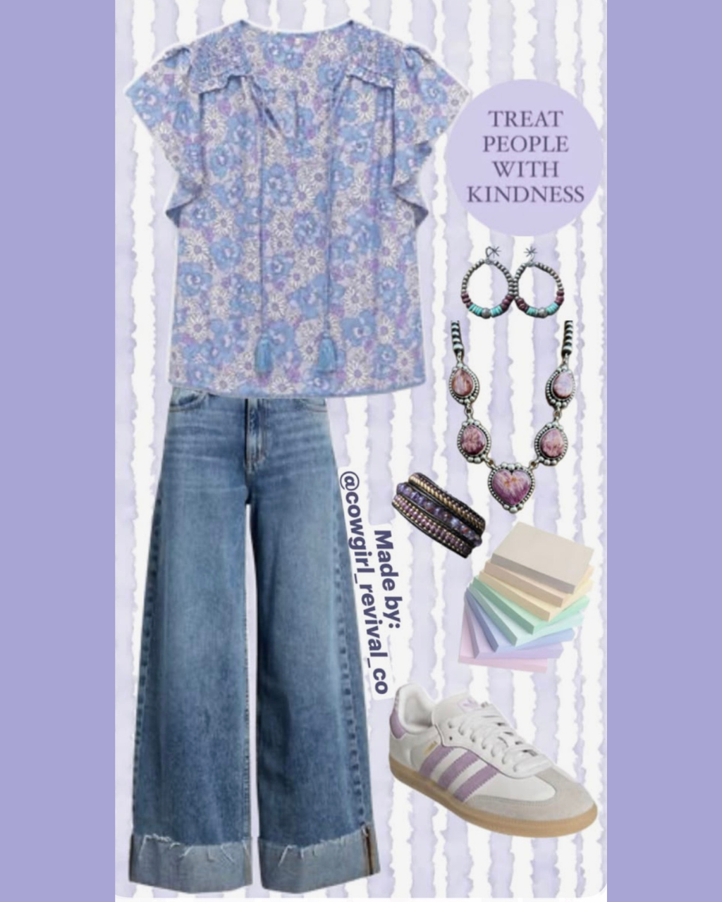 Periwinkle Flutter Tie Blouse