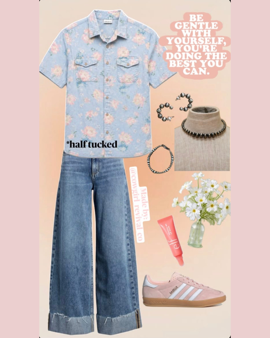 Morning Glory Short Sleeve Button Up