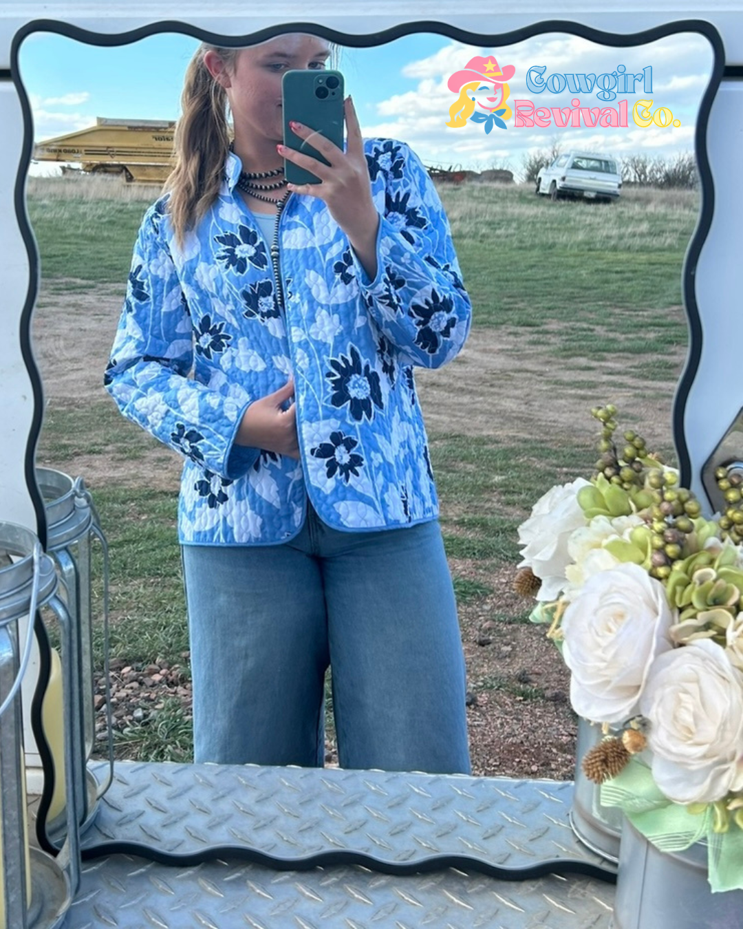 Indigo Garden Quilt Jacket