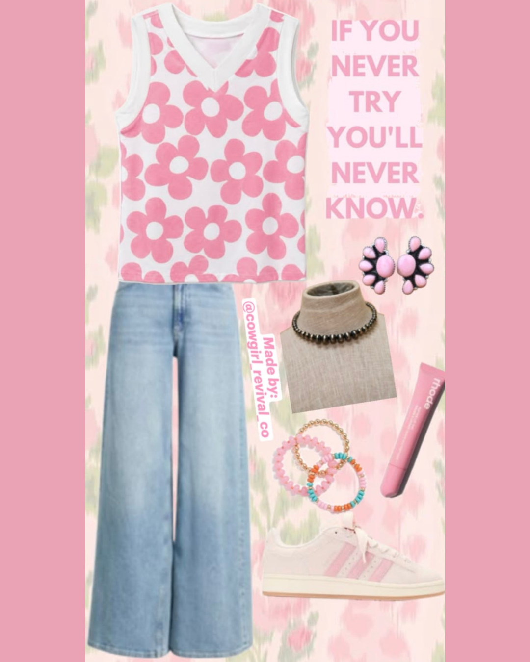 PRAIRIE ROSE x DUSTY DAISY Sweetheart Tank Top