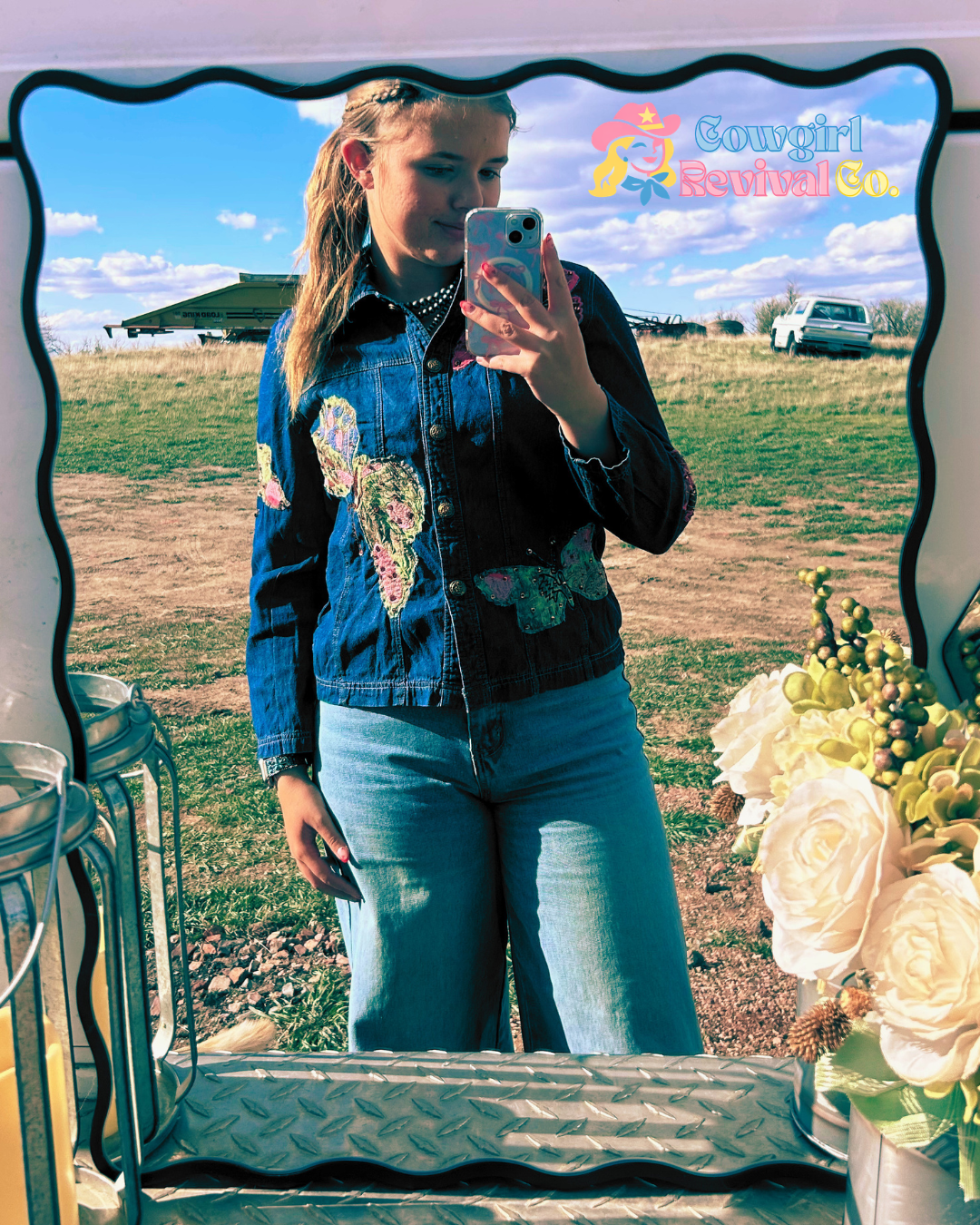 Starlight Butterfly Denim Shirt