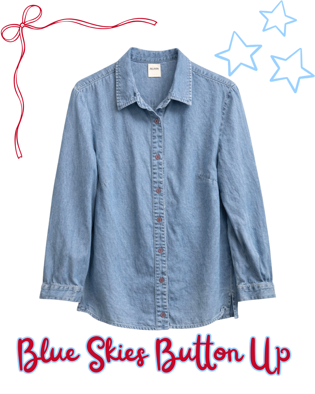 Blue Skies Button Up