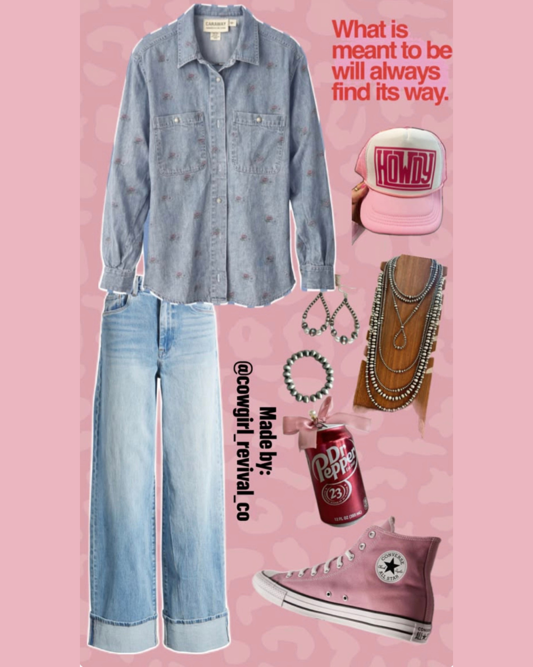 Faded Rose Denim Shirt