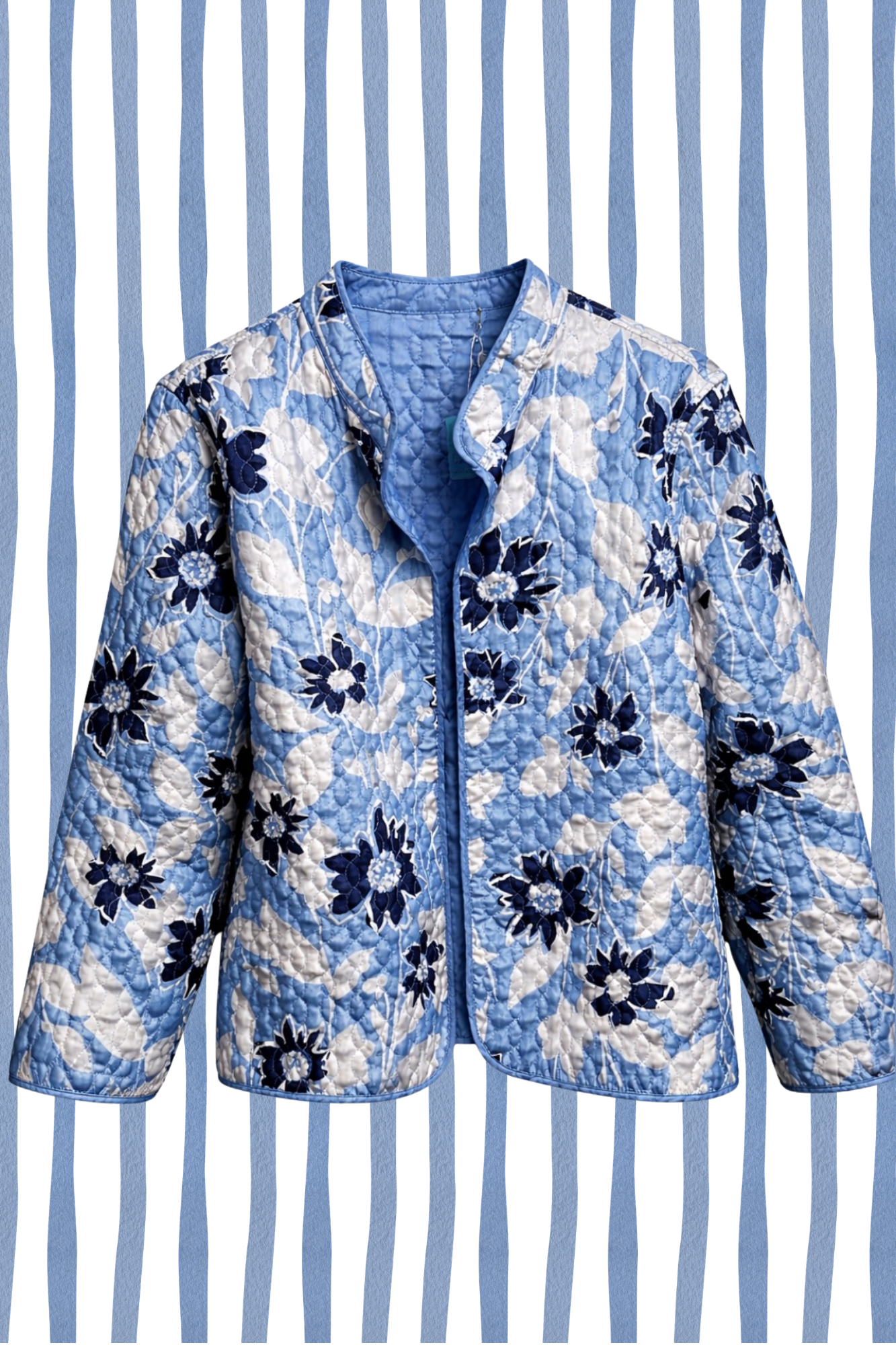 Indigo Garden Quilt Jacket