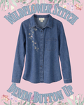 Wildflower Stitch Denim Shirt