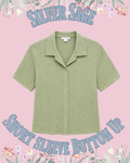 Silver Sage Short Sleeve Button Up