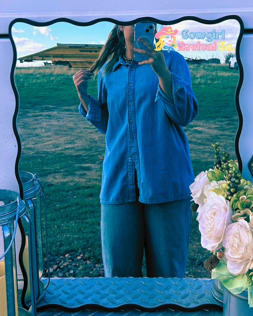 Classic Blue Button Up