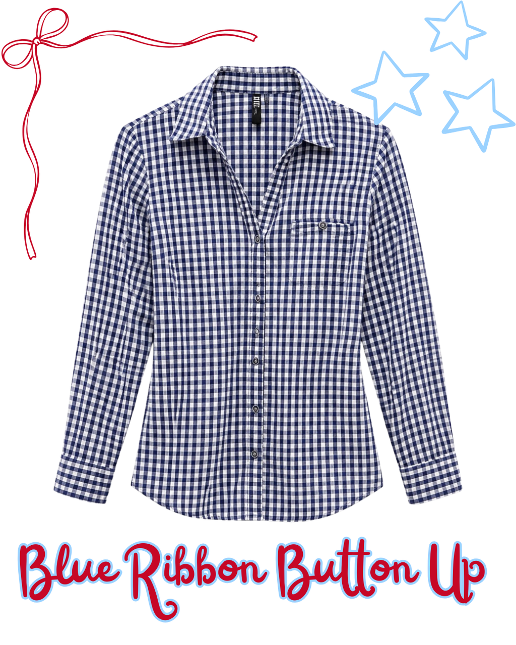 Blue Ribbon Button Up