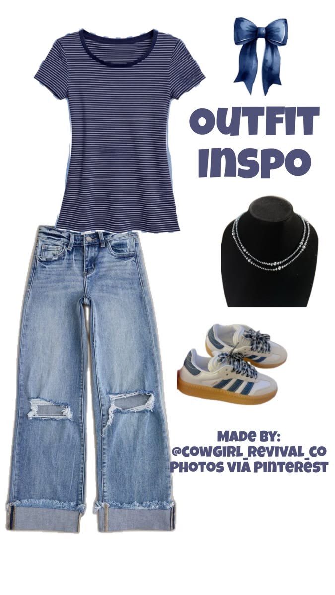 Seaside Stripe Fitted Tee